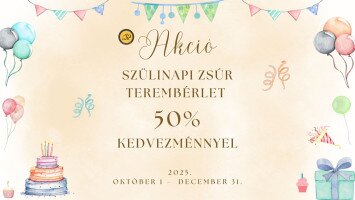 Szülinapi zsúr terembérlet féláron a Szeleta Parkban!